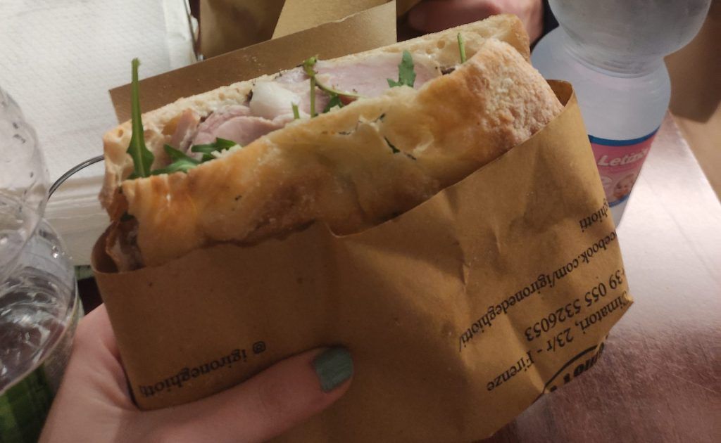 bocadillo tipico de florencia en i'l girone de ghiotti