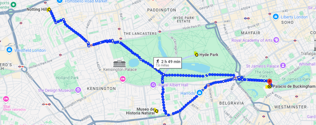 Mapa día dos en Londres